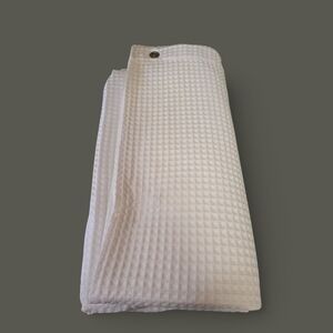 White Waffle Knit Shower curtain